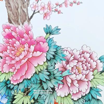 TRANH SỨ KHUNG GỖ – PHÚ QUÝ NGHÊNH XUÂN
